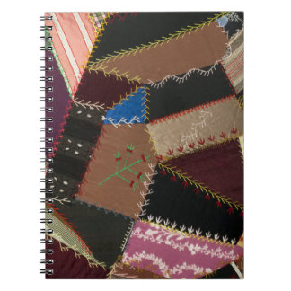 Crazy quilt upholstery, 1795-1815 spiral notebook