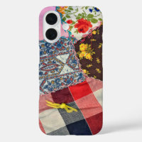 Crazy Quilt With Yarn Knot