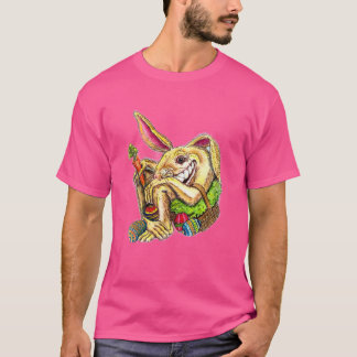 Crazy Rabbit In The Basket  T-Shirt