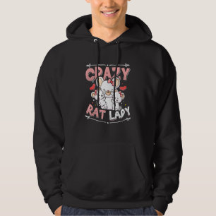 Crazy Rat Lady Cute Rat Mum Pet Rat Hoodie