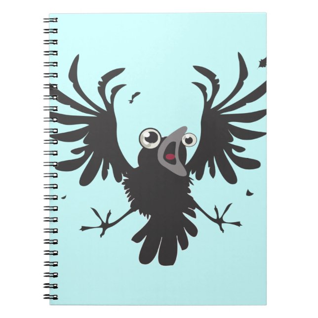 Crazy Raven~notebook Spiral Notebook (Front)