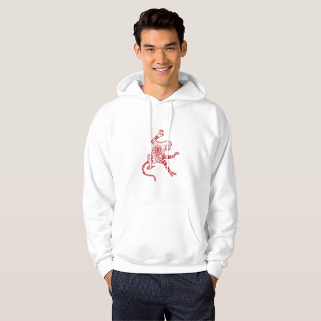 Crazy Red monkey hoodie (Front Full)