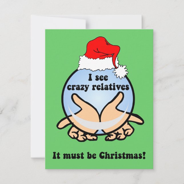 Crazy relatives Christmas Holiday Card (Front)