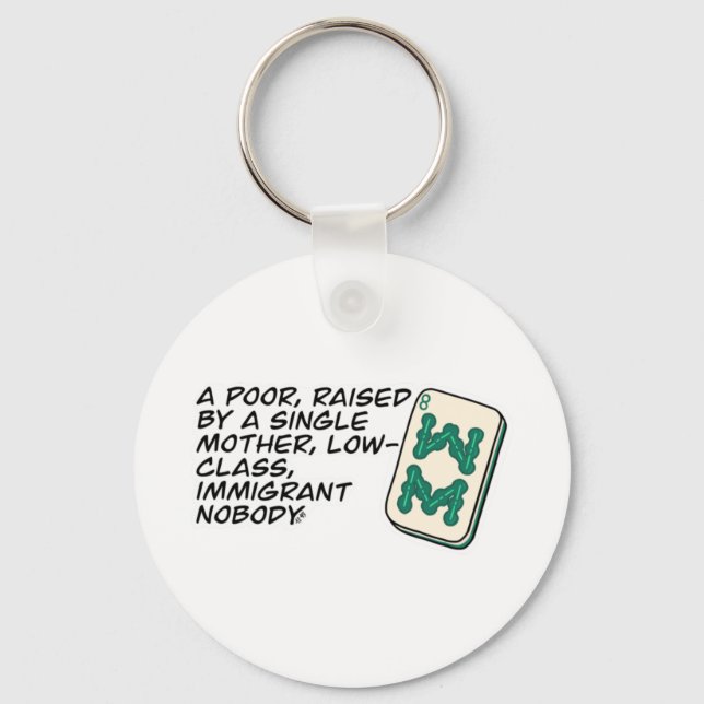 Crazy Rich Asians Mahjong scene quote Classic Key Ring (Front)