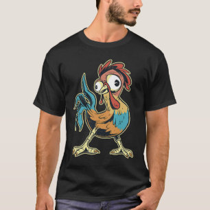 Crazy rooster cockerel cuddly toy costume chicken T-Shirt