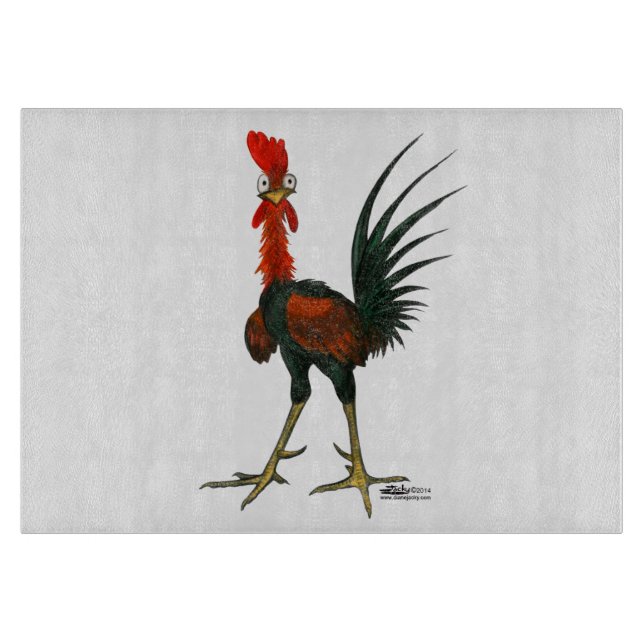 Crazy Rooster Cutting Board (Front)