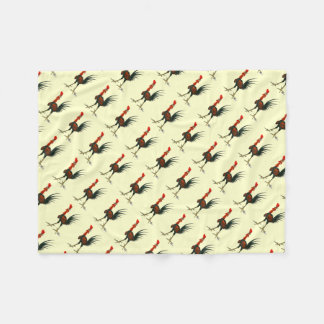Crazy Rooster Fleece Blanket