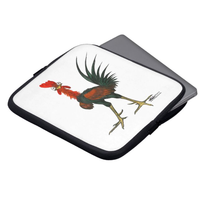 Crazy Rooster Laptop Sleeve (Front Top)