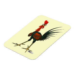 Crazy Rooster Magnet