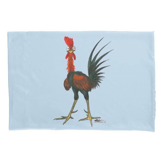 Crazy Rooster Pillowcase (Front)