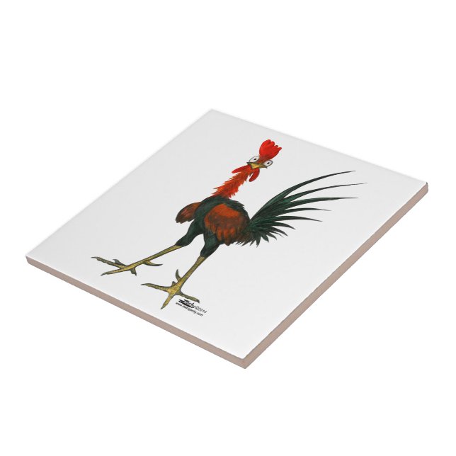 Crazy Rooster Tile (Side)