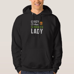 Crazy Sandwich Lady Bologna Meat Food Graphic Hoodie