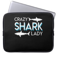 Crazy Shark Lady Design Shark Lady Gifts