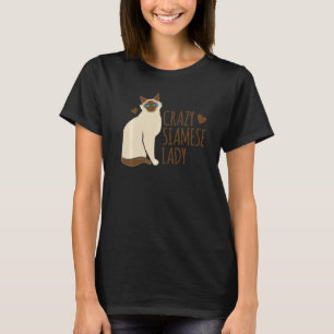 Crazy Siamese Cat Lady T-Shirt