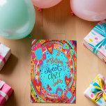 Crazy Sister Birthday Funny Floral Pretty Card<br><div class="desc">Celebrate your sister in style with this Trendy and Unique Floral Inspirivity Birthday Card! Featuring pretty colourful festive hues and stunning flower artwork, this card will add a touch of elegance to her special day. With its vibrant colours and beautiful design, it’s the perfect way to show her how much...</div>