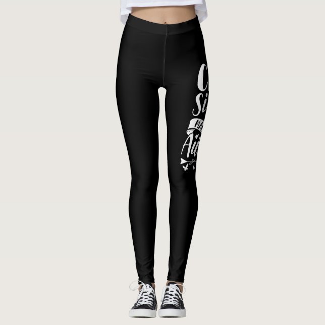 Crazy Sisters Make The Best Aunts Leggings (Front)