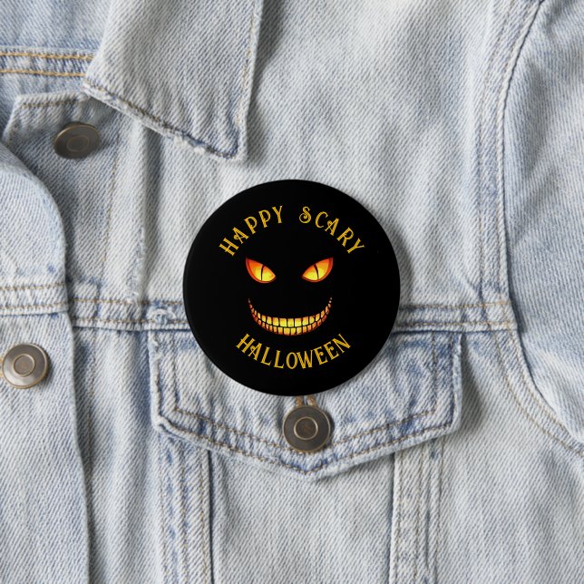Crazy Smile Halloween Button (In Situ)