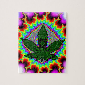 Crazy Smoke Weed Fun Rasta Jigsaw Puzzle