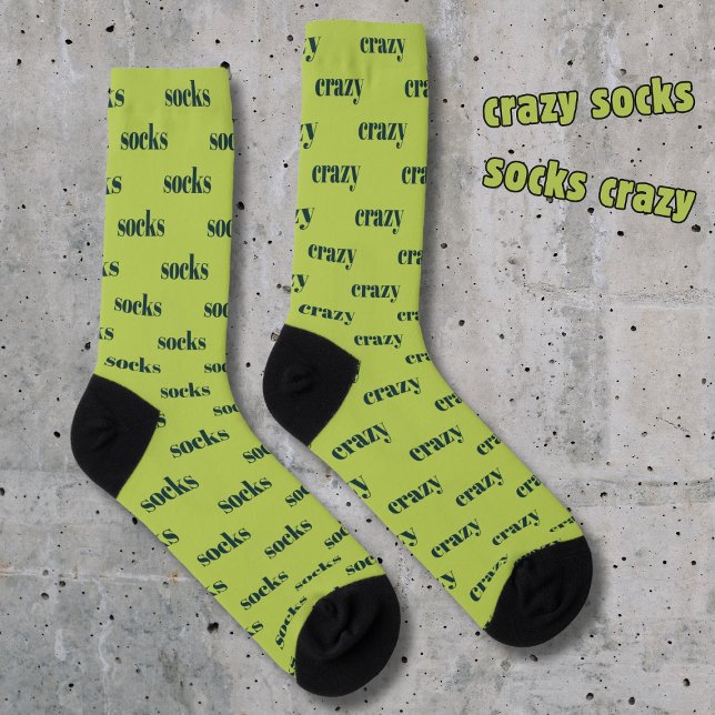 Crazy Socks - socks crazy, on green (Creator Uploaded)