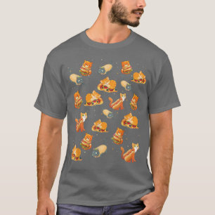 Crazy Space Cat Food Tee, Pizza, Taco, Hamburger, T-Shirt