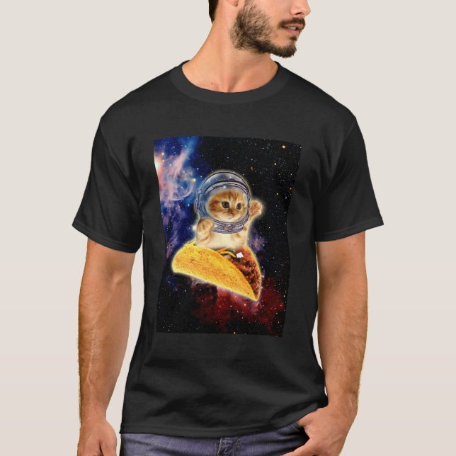 Crazy Space Taco Cat Funny V2 T-Shirt (Front)