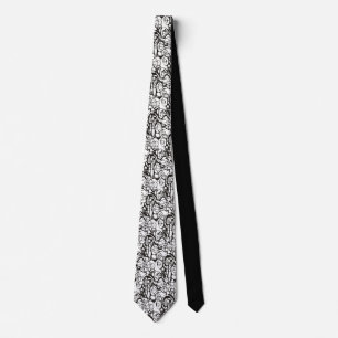 Crazy Spirals Lines black II + your backgr. & idea Tie