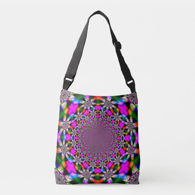 Crazy Spray Colour Cross Body Bag (Front)