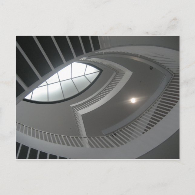 Crazy Staircase Looking Up Postcard (Front)