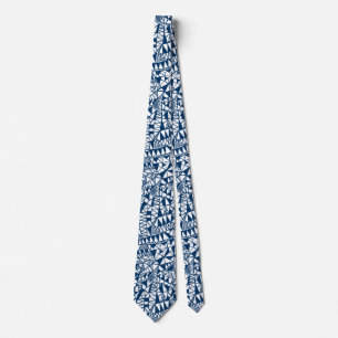 Crazy Structure Pattern 060423 - Indigo Style Blue Tie