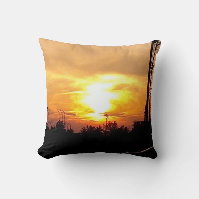 Crazy Sunset Nature Photography Cushion (Front)