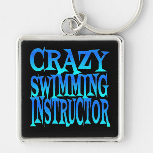 Crazy Swimming Instructor Key Ring