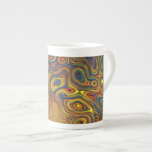 Crazy Swirls Bone China Mug, Abstract Design Bone China Mug