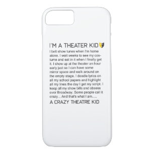 Crazy Theatre Kid Funny Broadway Musical Theatre Case-Mate iPhone Case