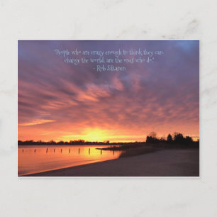 Crazy To Change The World Holiday Postcard