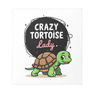 Crazy Tortoise Lady Tortoises Mom Women Turtle (2) Notepad