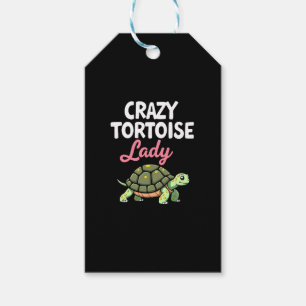 Crazy Tortoise Lady Tortoises Mom Women Turtle (4) Gift Tags