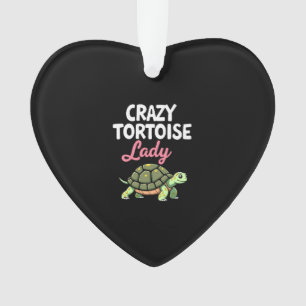 Crazy Tortoise Lady Tortoises Mom Women Turtle (4) Ornament