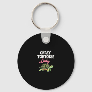 Crazy Tortoise Lady Tortoises Mum Women Turtle (4) Key Ring
