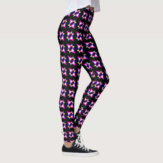 Crazy Triangles over Black Leggings