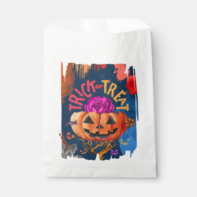 Crazy trick or treat favour bags (Front)