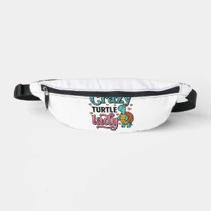 Crazy Turtle Lady Vintage Engraving Design_1 Bum Bags