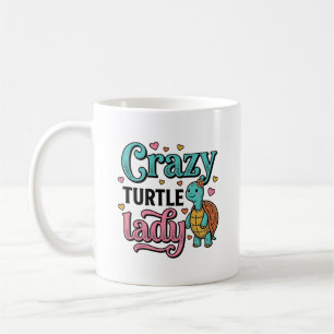 Crazy Turtle Lady Vintage Engraving Design_1 Coffee Mug