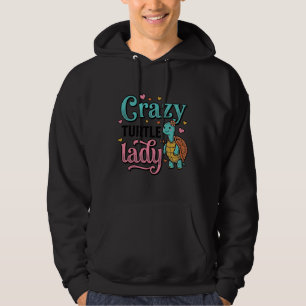 Crazy Turtle Lady Vintage Engraving Design_1 Hoodie