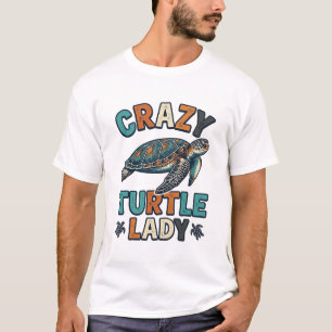 Crazy Turtle Lady Vintage Sea Turtle Shirt Design_