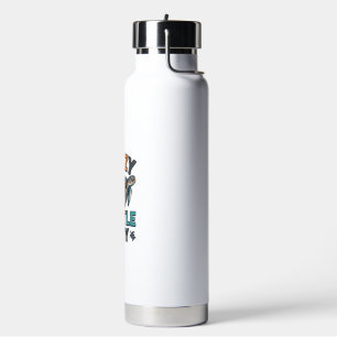 Crazy Turtle Lady Vintage Sea Turtle Shirt Design_ Water Bottle