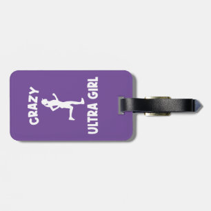 Crazy Ultra Running Girl Luggage Tag