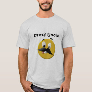 Crazy Uncle Happy Face with Moustache T-Shirt