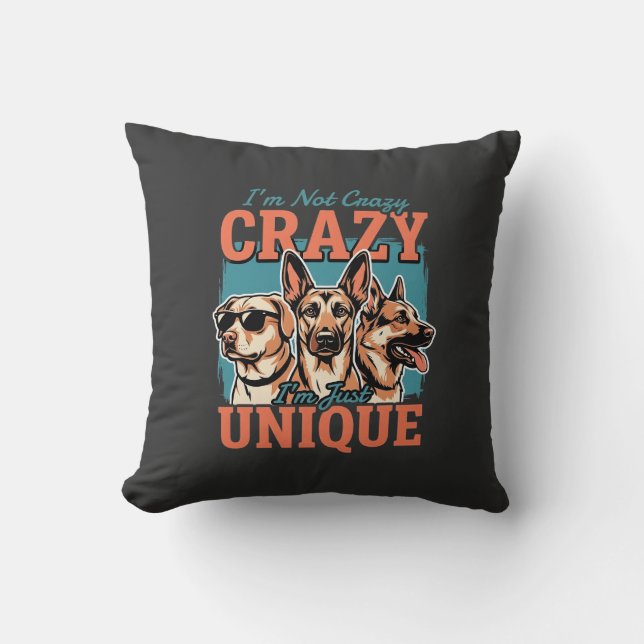 Crazy Unique Dog Lover Cushion (Front)
