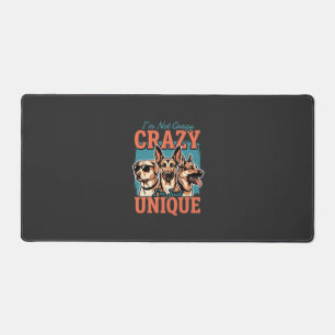 Crazy Unique Dog Lover Desk Mat