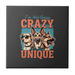 Crazy Unique Dog Lover Tile